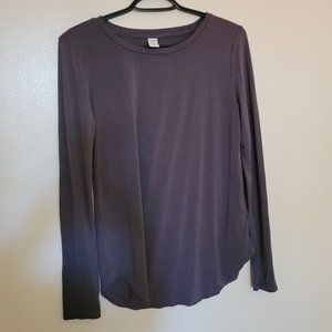 Dark gray long sleeve blouse